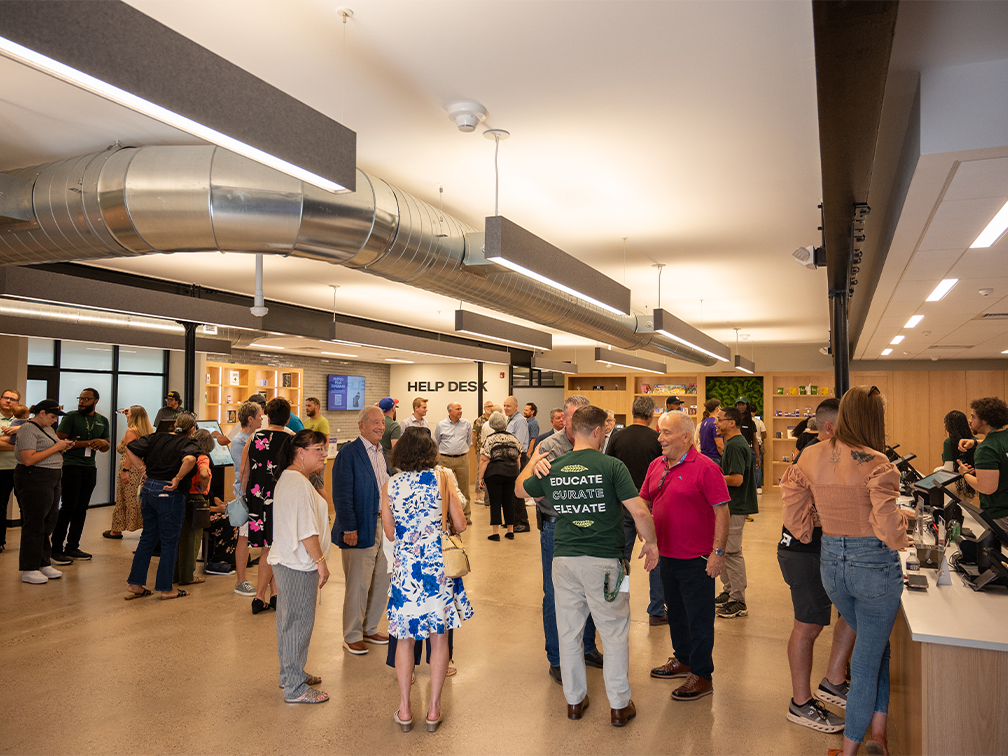 Inside of store with customers